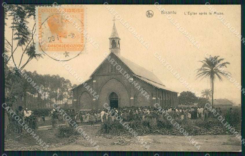 Congo Belge Kisantu Church postcard XP3465 – fronte
