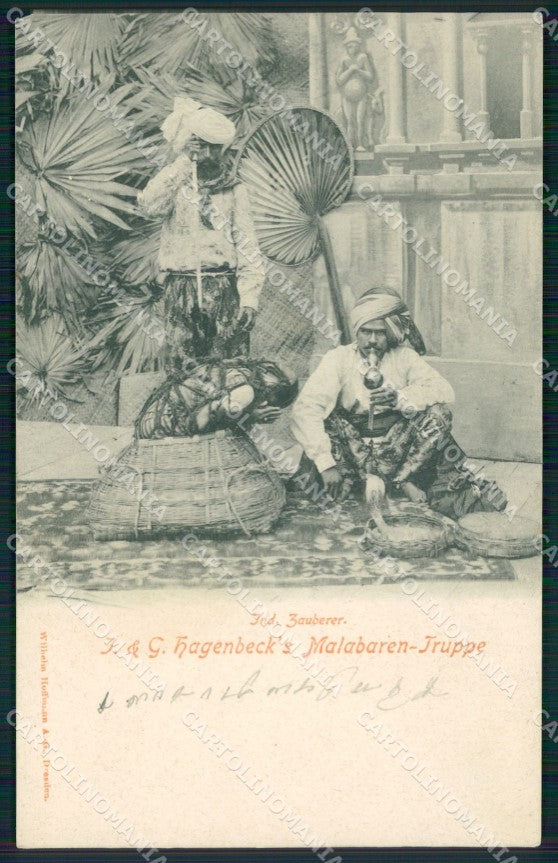 India Ethnic Types Snake Charmer postcard XP3473 – fronte
