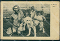 India Ethnic Types Monkey Man Dog RPPC postcard XP3480 – fronte
