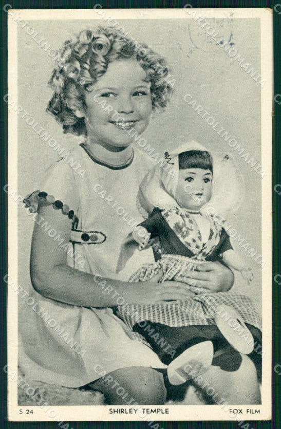 Movie Stars Shirley Temple Fox Film Doll AK cartolina XP6705 – fronte