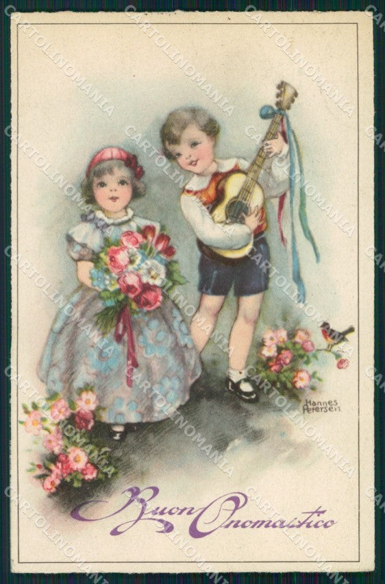 Artist Signed Hannes Petersen Children Degami AK cartolina XP6795 – fronte