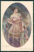 Artist Signed Sergio Bompard Glamour Lady serie 907-4 AK cartolina XP6849 – fronte