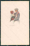 Artist Signed Sergio Bompard Romantic Couple serie 448M-2 AK cartolina XP6872 – fronte
