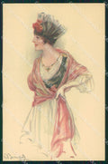 Artist Signed Sergio Bompard Glamour Lady serie 956-4 AK cartolina XP6886 – fronte