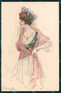 Artist Signed Sergio Bompard Glamour Lady serie 956-4 AK cartolina XP6894 – fronte