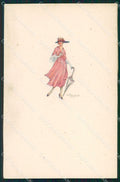 Artist Signed Sergio Bompard Glamour Lady serie 915M-3 AK cartolina XP6906 – fronte