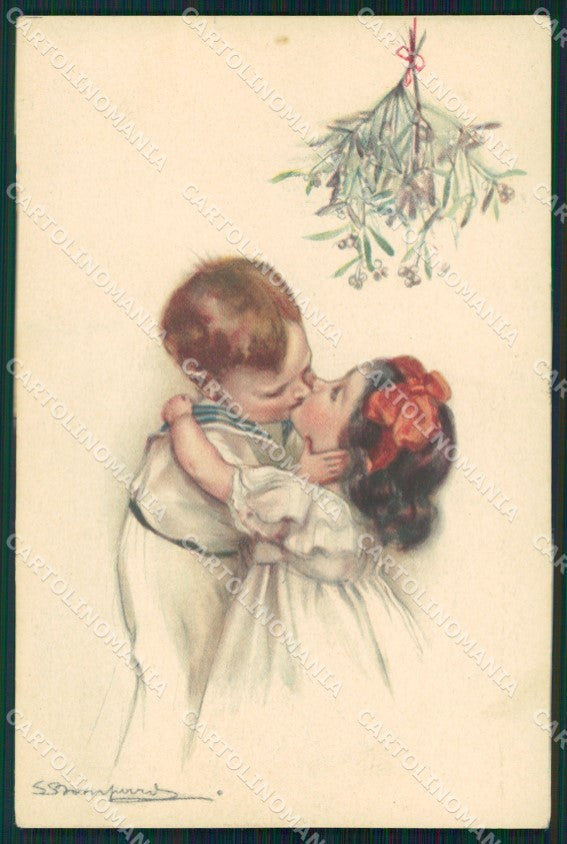 Artist Signed Sergio Bompard Children serie 921-2 AK cartolina XP6926 – fronte