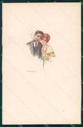 Artist Signed Sergio Bompard Romantic Couple serie 448M-3 AK cartolina XP6935 – fronte