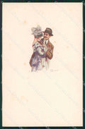 Artist Signed Sergio Bompard Romantic Couple serie 988M-1 AK cartolina XP6939 – fronte