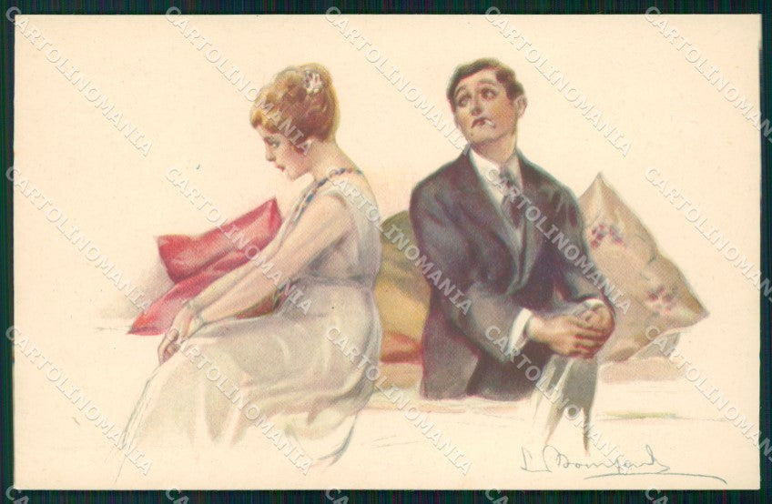 Artist Signed Sergio Bompard Romantic Couple serie 947-2 AK cartolina XP6945 – fronte