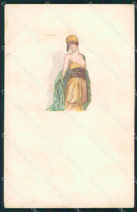 Artist Signed Sergio Bompard Glamour Lady serie 532-3 AK cartolina XP6983 – fronte
