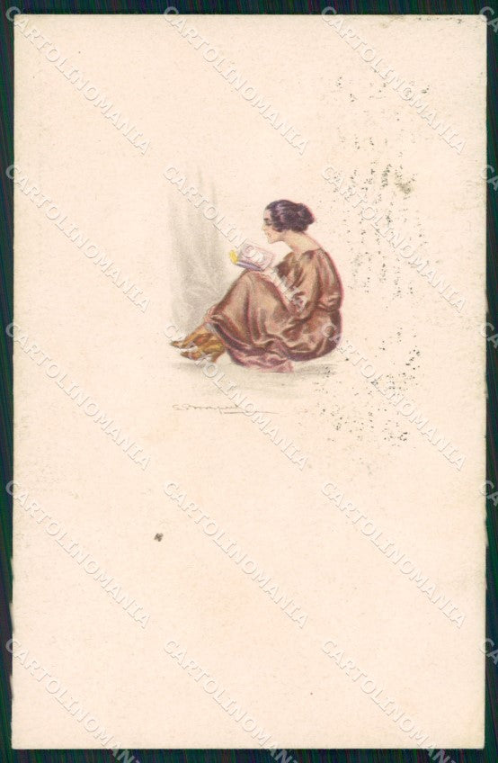 Artist Signed Sergio Bompard Glamour Lady serie 512-1 AK cartolina XP6991 – fronte