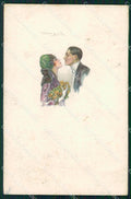 Artist Signed Bompard Glamour Lady serie 509M-1 cartolina XP7048 – fronte