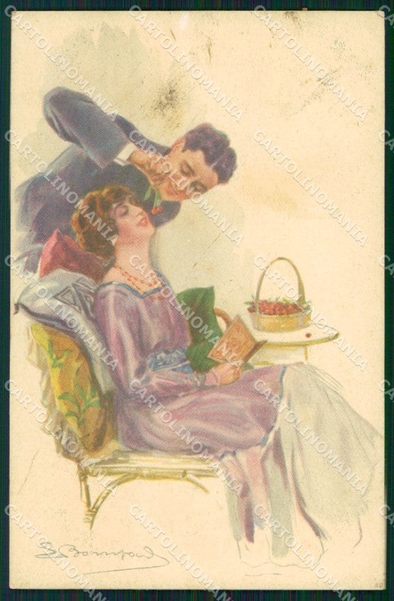 Artist Signed Bompard Romantic Couple serie 960-2 cartolina XP7067 – fronte