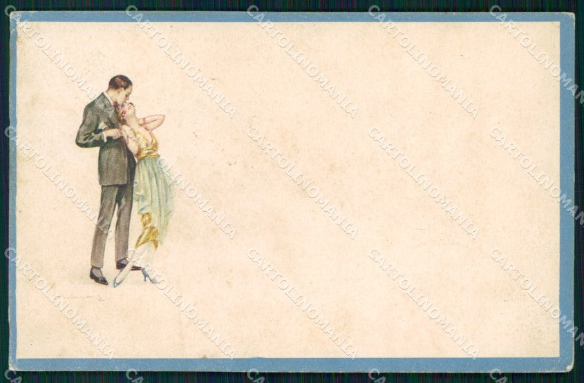 Artist Signed Bompard Romantic Couple serie 535-3 cartolina XP7083 – fronte
