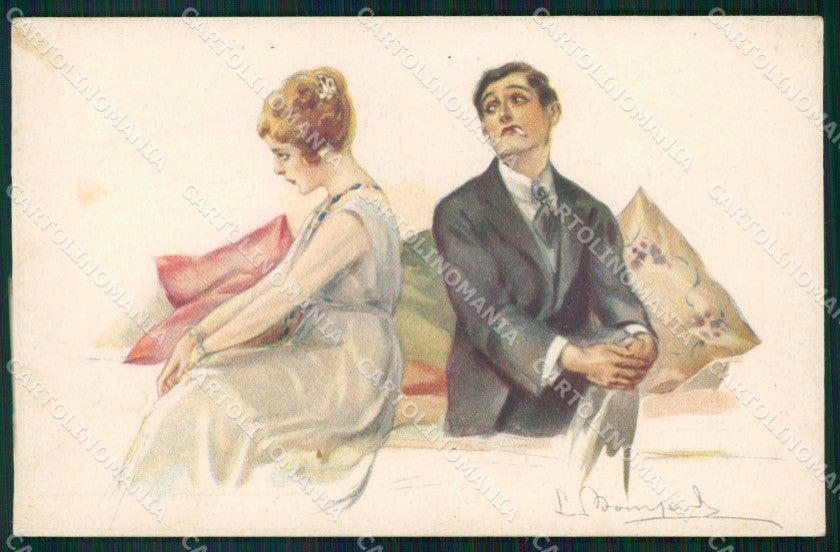 Artist Signed Bompard Romantic Couple serie 947-2 cartolina XP7089 – fronte