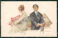 Artist Signed Bompard Romantic Couple serie 947-2 cartolina XP7089 – fronte