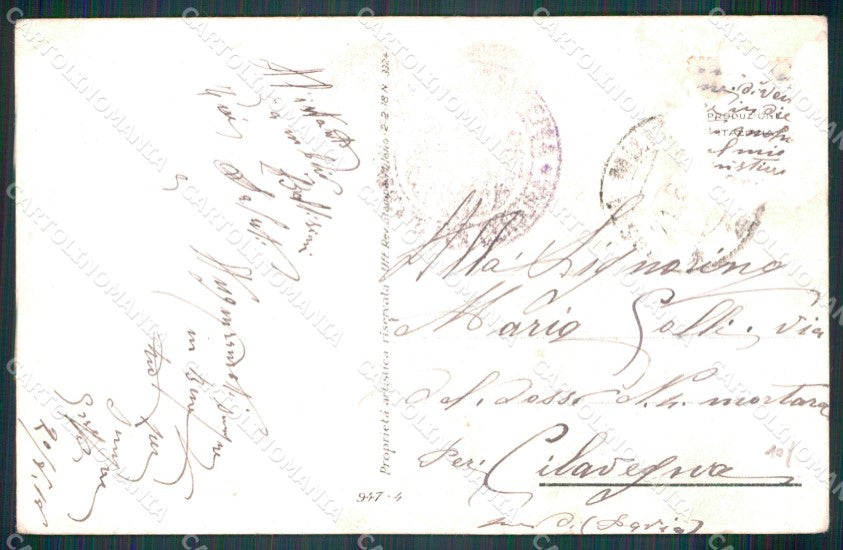 Artist Signed Bompard Romantic Couple serie 947-4 PIEGHINA cartolina XP7091 – retro