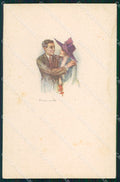 Artist Signed Bompard Romantic Couple serie 448M-4 MACCHIA cartolina XP7101 – fronte