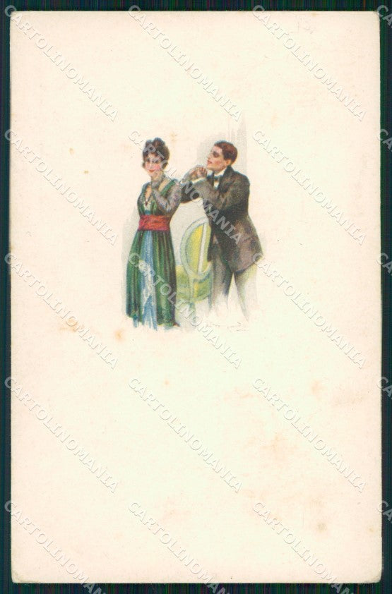 Artist Signed Bompard Romantic Couple serie 446M-2 cartolina XP7102 – fronte