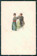 Artist Signed Bompard Romantic Couple serie 446M-2 cartolina XP7102 – fronte