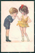 Artist Signed Bompard Children serie 622-2 PIEGHE cartolina XP7119 – fronte