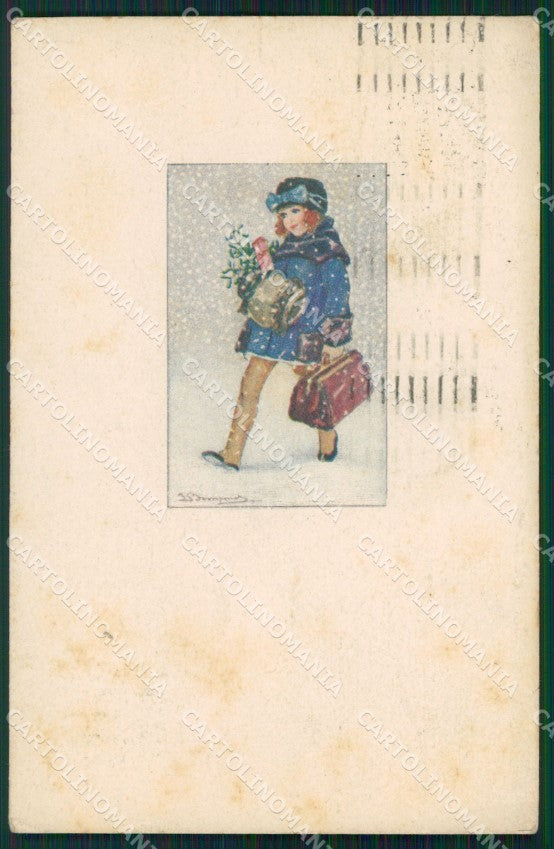 Artist Signed Bompard Child serie 588M-3 cartolina XP7126 – fronte