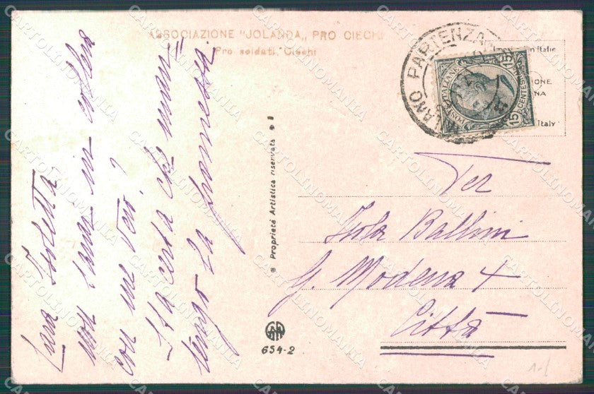 Artist Signed Bompard Child serie 654-2 PIEGA ABRASA cartolina XP7129 – retro
