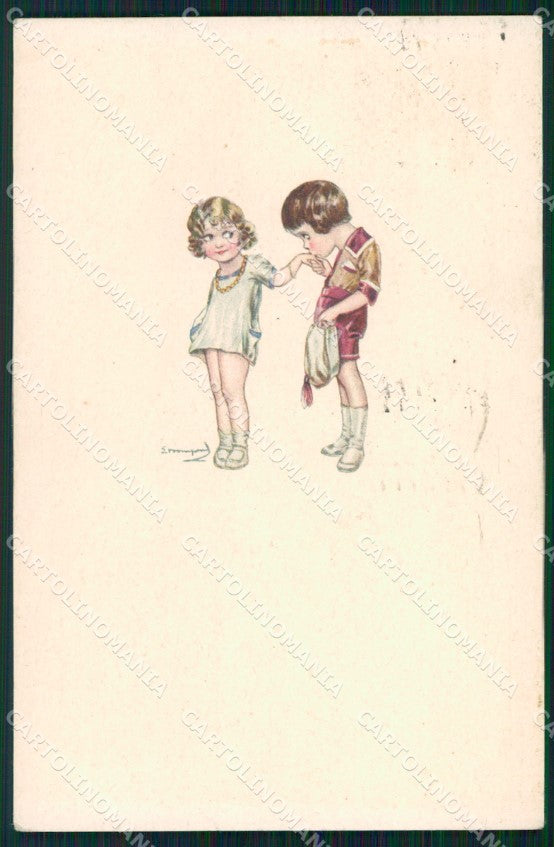 Artist Signed Bompard Children serie 533M-3 cartolina XP7148 – fronte