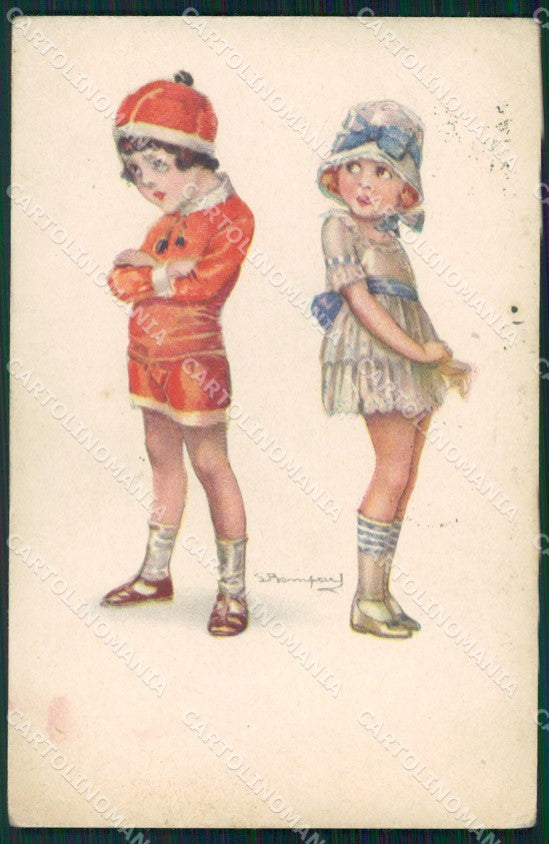 Artist Signed Bompard Children serie 579-4 cartolina XP7150 – fronte
