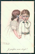 Artist Signed Bompard Children serie 920-4 cartolina XP7157 – fronte