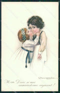 Artist Signed Bompard Children serie 920-6 cartolina XP7158 – fronte
