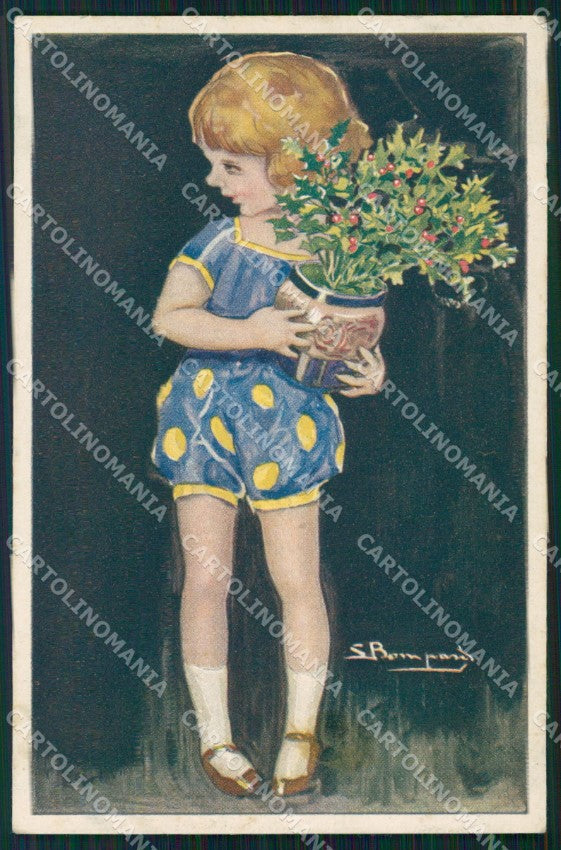 Artist Signed Bompard Child serie 497-4 cartolina XP7160 – fronte