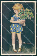 Artist Signed Bompard Child serie 497-4 cartolina XP7160 – fronte