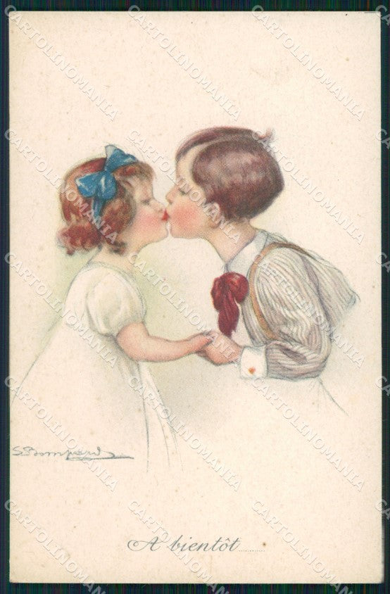 Artist Signed Bompard Children serie 920-1 cartolina XP7168 – fronte