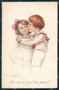 Artist Signed Bompard Children serie 920-3 cartolina XP7169 – fronte