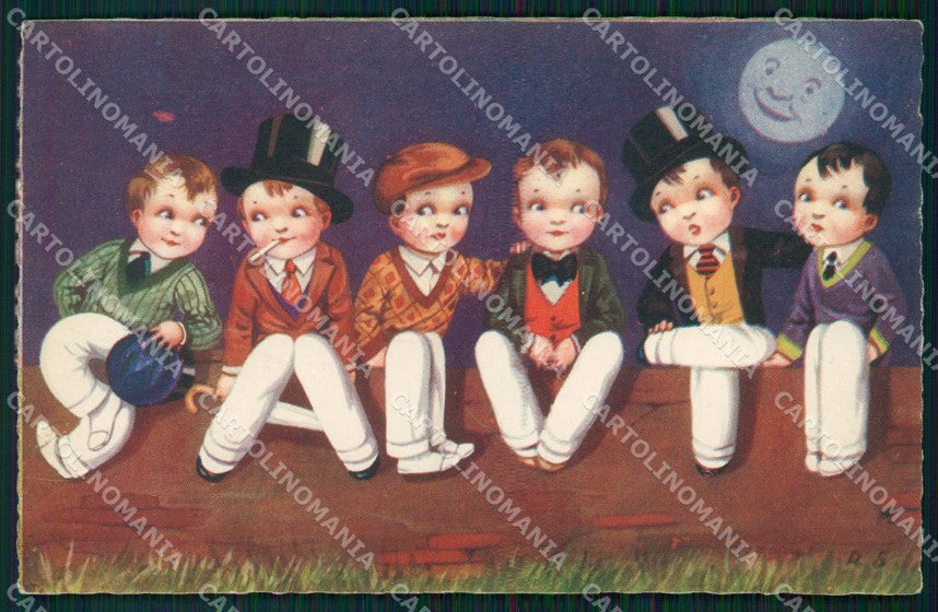 Artist Signed Sgrilli Children serie 2262 cartolina XP7179 – fronte