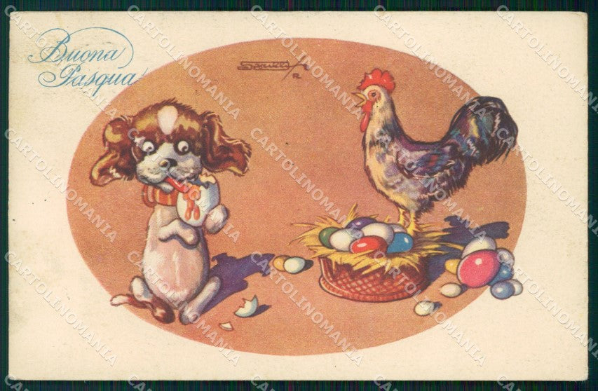 Artist Signed Sgrilli Pasqua serie 1754-3 cartolina XP7188 – fronte