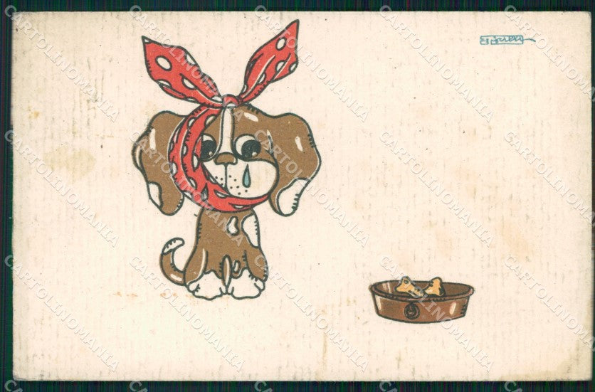 Artist Signed Sgrilli Dog serie 190-6 cartolina XP7193 – fronte