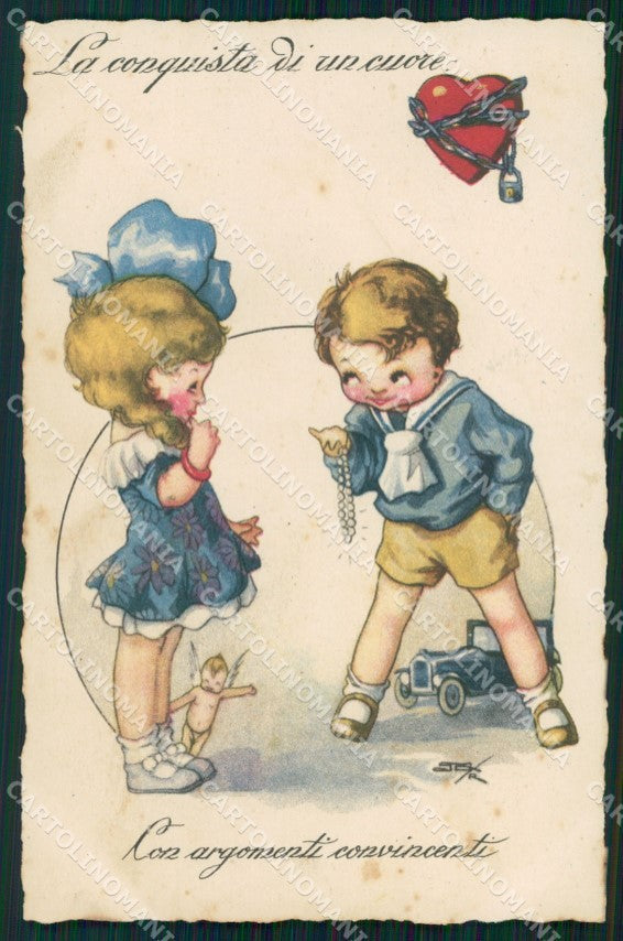 Artist Signed Sgrilli Children serie 1919-3 cartolina XP7197 – fronte