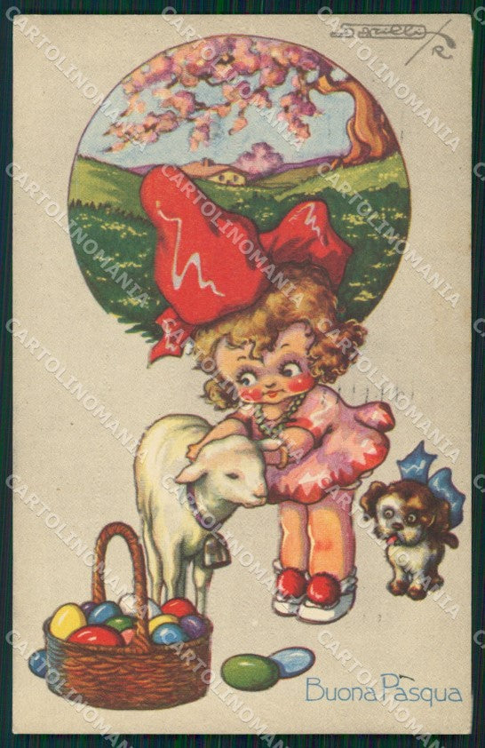 Artist Signed Sgrilli Pasqua serie serie 1834-2 cartolina XP7200 – fronte