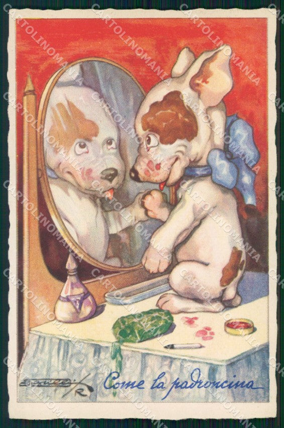 Artist Signed Sgrilli Bonzo dog Make up serie 1864-1 cartolina XP7209 – fronte