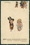 Artist Signed Sgrilli Children serie 1858-4 PIEGHE cartolina XP7211 – fronte