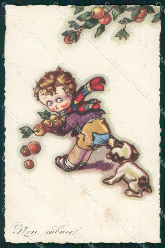 Artist Signed Sgrilli Child serie 1827-4 cartolina XP7222 – fronte