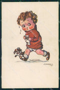 Artist Signed Sgrilli Boy dog serie 1769 SCOLLATA cartolina XP7250 – fronte