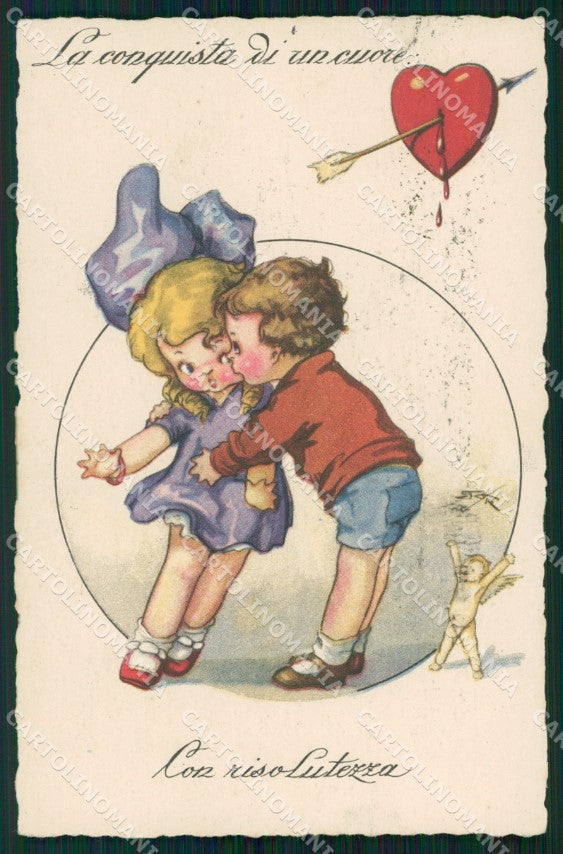 Artist Signed Sgrilli Children serie 1919-4 cartolina XP7257 – fronte