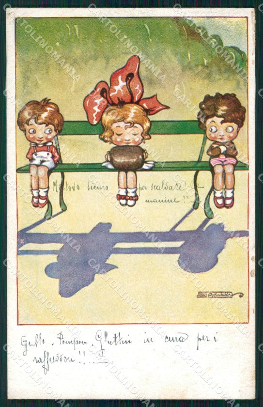 Artist Signed Sgrilli Children serie 99 cartolina XP7270 – fronte
