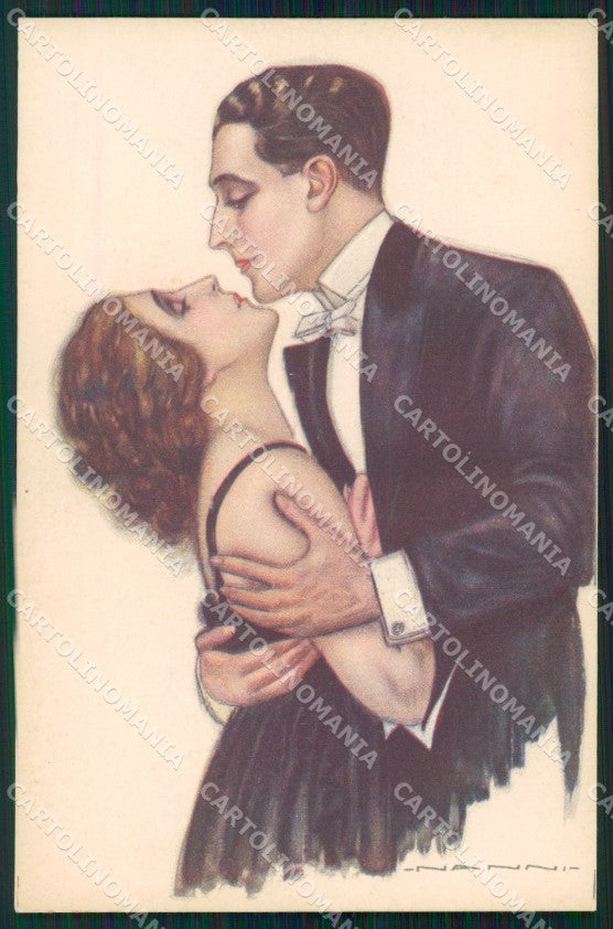 Artist Signed Nanni Romantic Couple serie 412-5 cartolina XP7314 – fronte