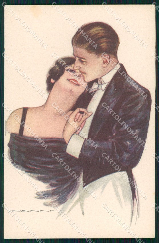 Artist Signed Nanni Romantic Couple serie 412-4 cartolina XP7315 – fronte