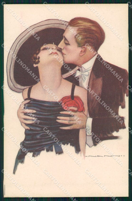 Artist Signed Nanni Romantic Couple serie 412-3 cartolina XP7319 – fronte
